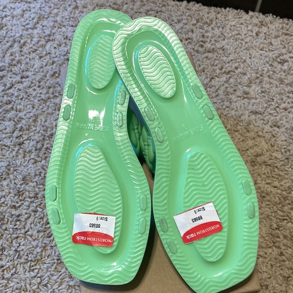 NWT Steve Madden Bohemia sandals slides womens sz 9 Lime Green New Shoes Jelly - Picture 6 of 11